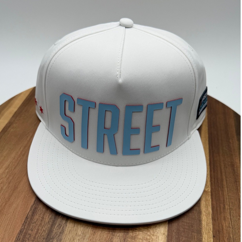 NASCAR Chicago Street Race Hat White Snapback TPU Street Graphic 0801